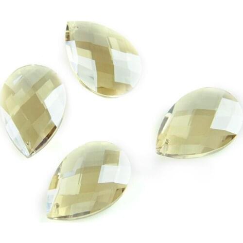 Cognac 38mm/50mm Tear Drop Glass Crystal Prism DIY Pendant Chandelier Jewelry Lighting Part Spacer Faceted