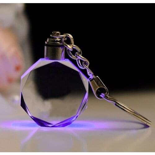 Creative Luminous Key Chain Cool Custom Made Logo LED Car Key Ring Excellent Gift for Family Friends 3XUB