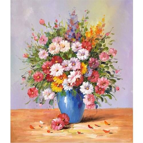 Oil Floral Vase Diamond Painting Round Full Drill Gerbera Flower Nouveaute DIY Mosaic Embroidery 5D Cross Stitch Home Decor