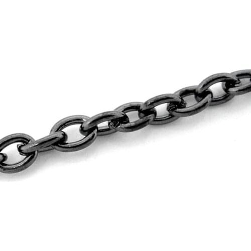 Lovely 10M Gunmetal Cable Chains Findings 4x3mm (B05747)