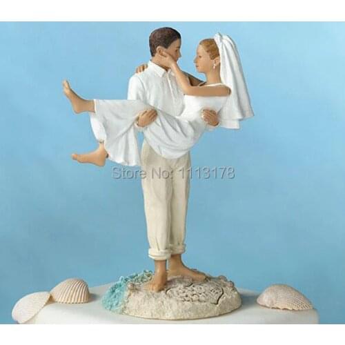 Cheap wedding cake toppers decorations bride and bridegroom Figurine cake topper decor kissing couple Valentines Day gift 07