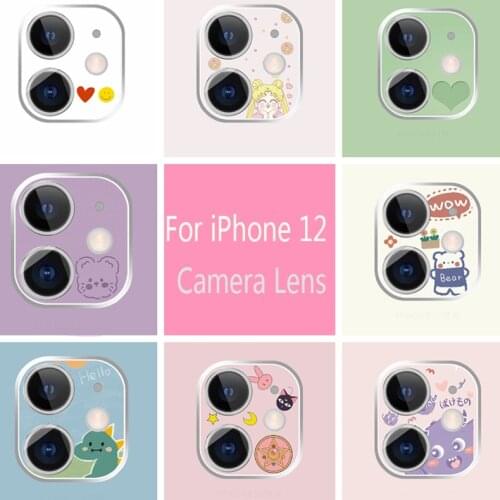 NEW 3D Japan Cartoon Film Lens For iPhone 12 Cute Camera Lens For iPhone 12 Pro max Lens Film Acrylic Plastic Film protection