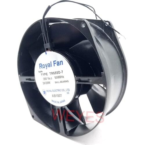 Original for Fan TR655D-7 VAC 200V 50/60Hz 29/29W 172*150*55mm 2 wires cooling fan