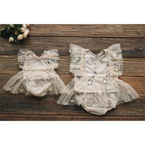 Jane Z Ann Shining star princess dress net yarn bead piece embroidery Fairy Spirit baby photography newborn photography props