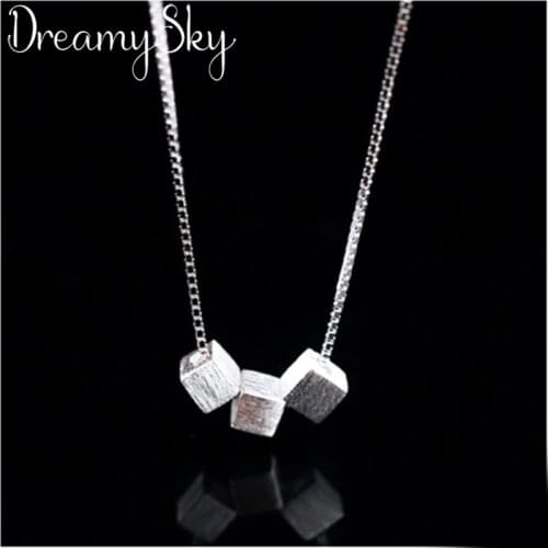 Boho Charm Long Cube Box Necklaces for Women Bridal Statement Necklaces Collar Jewelry Girls Gift 2021