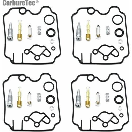 For YAMAHA FZR600 Genesis 1989 1990 1991 1992 FZR 600 Carburetor Repair Kit Gasket Float Valve O-ring Parts Pilot Screw 4 Sets