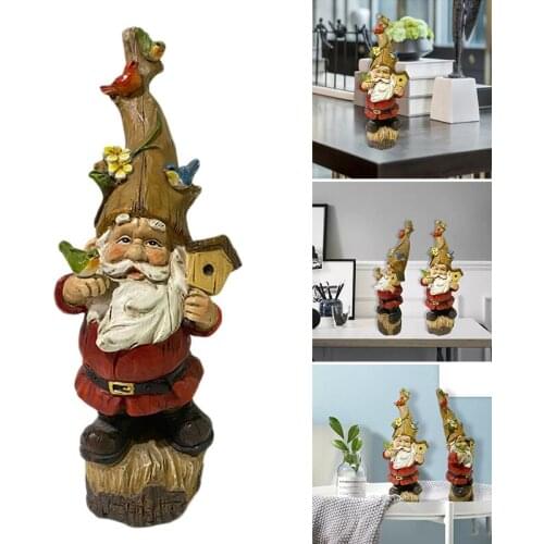 Garden Gnome Statue Outdoor Dwarf Resin Decoration Lawn Figurine Art Decor for Garden Patio Outdoor Garden Accessories