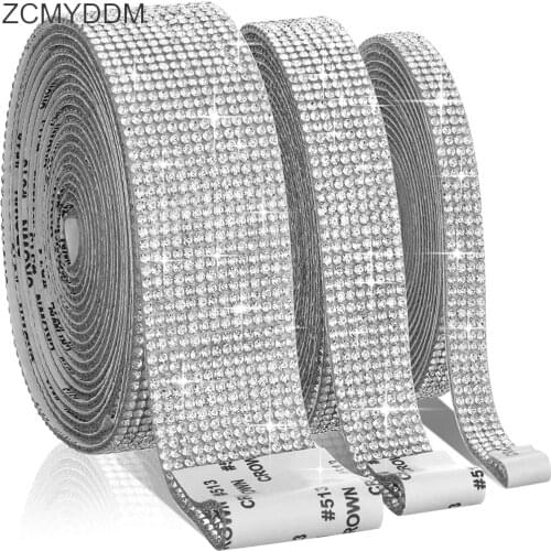 ZCMYDDM 1 Yard Self Adhesive Diamond Ribbon Sewing Trim Crystal Motif Strass Rhinestone Tape DIY Decor Art Craft Sewing Tools