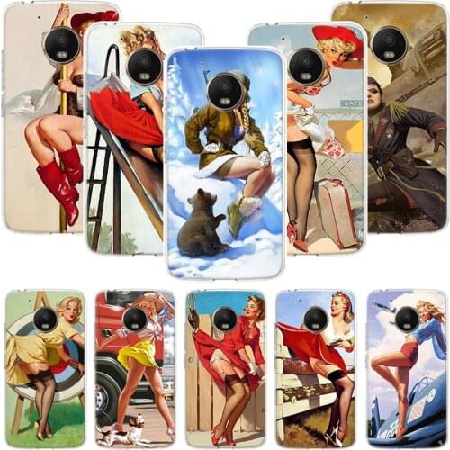 Sexy Pin Up Girl Women Coser Phone Case For Motorola Moto G9 G8 G7 G6 G5 E6 E5 E4 Plus Play Power One Action Macro Coque Cover C