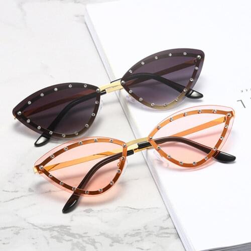 Retro Designer Little Cat Eye Sun Glasses Cat Eye Men Sunglasses Full Frame Glasses Driver Goggles