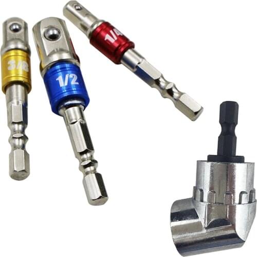 3pcs Hex Drill Bit 1/4 "3/8" 1/2 "Steel Socket Adapter Electric Impact Driver Conversion Bar Support Power Tools Dropshipping