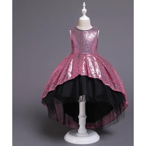 2021 Summer New Girl Princess Skirt Bright Dress Super Western-style Childrens Model catwalk evening dress tuxedo
