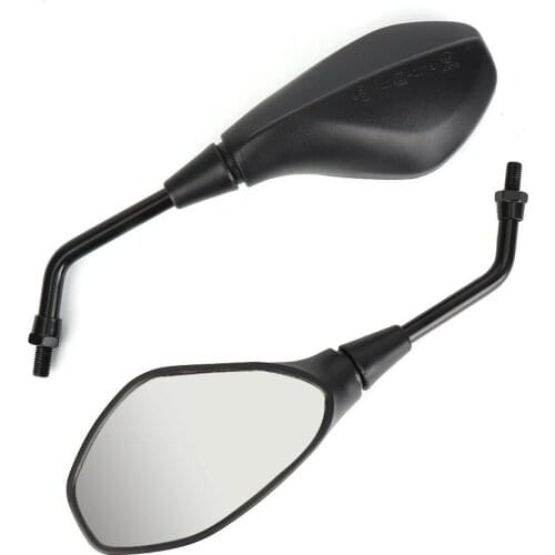 2Pcs 10mm Universal Motorcycle Rearview Mirror Round Side Mirror Left Right for Motorcycle Motorbike Scooter