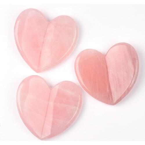 1Pcs Guasha Stone Natural Rose Quartz Heart Shape Gua Sha With Gift Box Acupuncture Scraper Massage Tool Face back foot massager