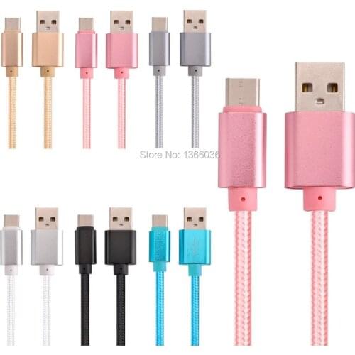 10pcs 1M 3FT 2A braided USB C Charger Type-C USB Data Sync Charging Charge Braided Cable For Samsung S10 s8 Note 8 For IPHONE