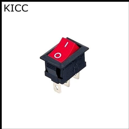 15*21MM Rocker Switch Red KCD1-103 3Pin 2File Seesaw switch Power switch 5Pcs