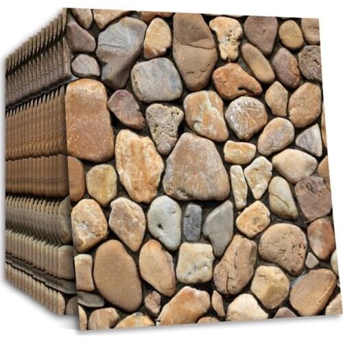 3D Stereo Wall Stickers Foam Paper Self-Adhesive Ceiling Decorative Stickers Room Bedroom TV Background Rolling Stones Wallpaper