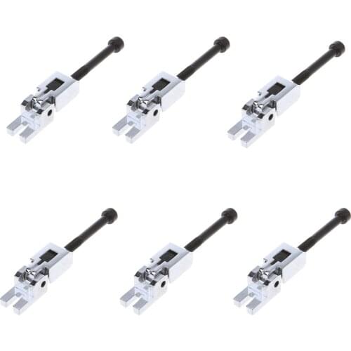 6 Saddles for Guitar Bridge with String Lock Screws Replacement Parts