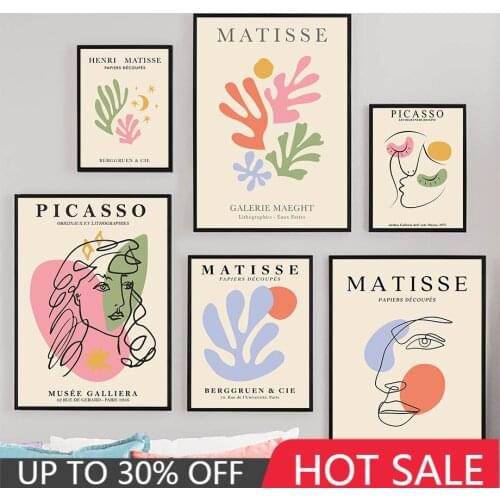 Matisse Picasso Face Nude Abstract Wall Art Canvas Painting Nordic Posters And Prints Retro Wall Pictures For Living Room Decor