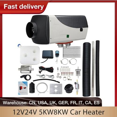 Car Heater 5KW 8KW 24V 12V Parking Heater Car Air Diesels Heater Auto Heater LCD Monitor Heater For RV Motorhome Trailer Trucks