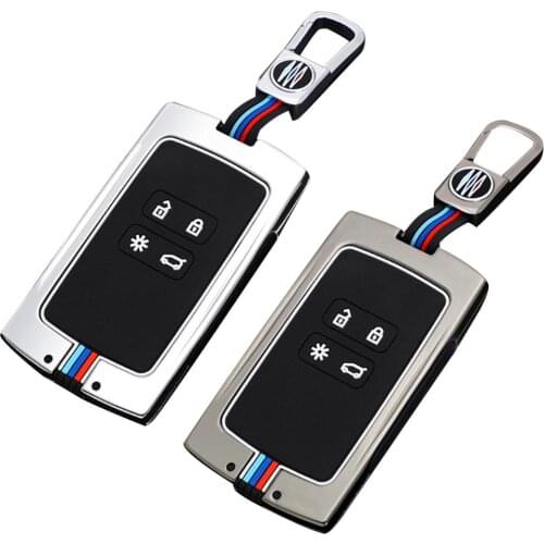 Car Key Shell Remote Control Bag Protective Cover With Key Chain For Renault Koleos/Kadjar/Megane 2016-2020