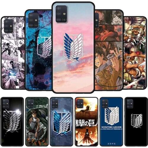 Attack On Titan Logo Case For Samsung Galaxy A51 A21S A71 A31 A52 A41 A11 A72 A32 A42 5G A01 A91 A12 A02 Cell Phone Soft Cover
