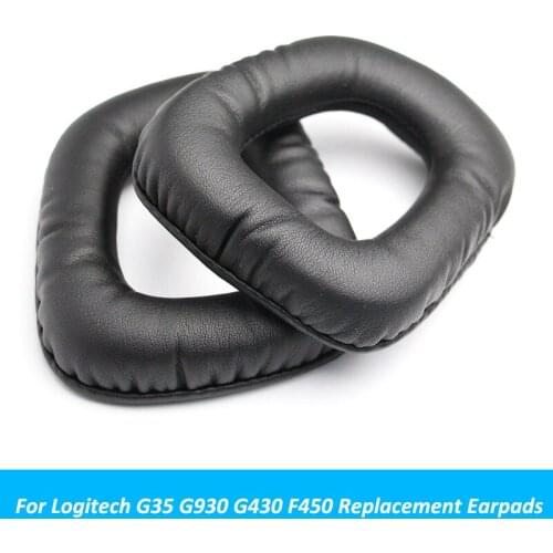 Black Replacement Ear Pads Cushion Earpads Parts For Logitech G35 G930 G430 F450 Headphones Headset Accessory