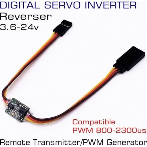 Digital Servo PWM Signal Inverter Reverser 3.6-24v High Voltage Change Servo Rotary Direction Model Car Fix-Wing Airplane Robot
