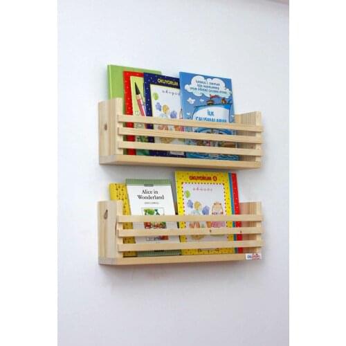 Wooden Baby Kids Room Wall Rack Bookshelf Educational Montessori Shelf Newspaper Rack Magazine RACK CEEN2PRMK4015