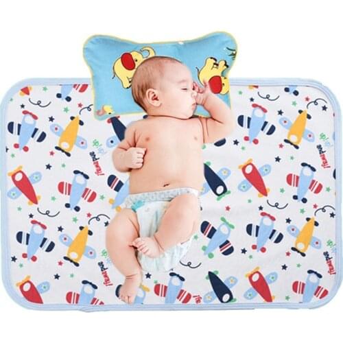 Baby Portable Diaper Changing Pad Soft Cotton Waterproof Changing Pad Liners Reusable Underpads Bed Protector Mat for Newborns