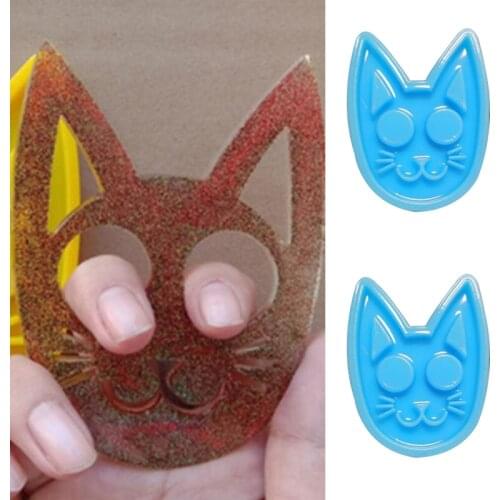 Epoxy Resin Mold Super Glossy Self-defense Cat Keychain Silicone Mould DIY Crafts Polymer Clay Jewelry Making Tool