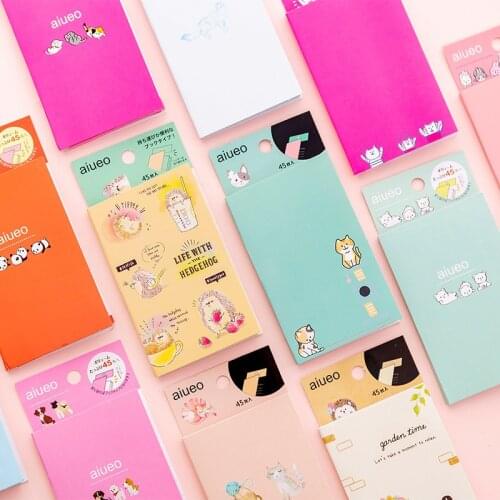 Hedgehog Rabbit Dog Shiba Panda Animal Memo Pad Loose Leaf Notes Escolar Papelaria School Supply Bookmark Label