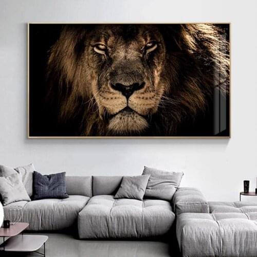 Modern Animals Canvas Paintings On The Wall Posters And Prints Black and White Lions Wall Art Canvas Pictures Room Home Decor