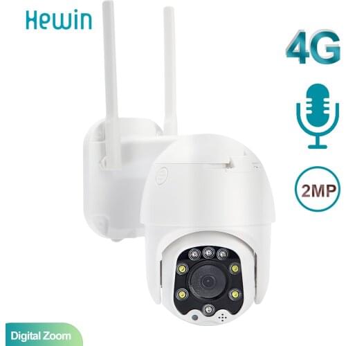 SIM Card 4G PTZ Dome Camera 1080P HD Outdoor Wireless WIFI CCTV Security Camera Two Way Audio SD Card Slot P2P CamHi