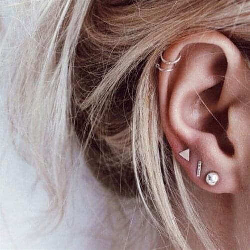 Fashion Women Earrings Set Tiny Gold Geometric Stud Earring Vintage Accesorios Mujer Jewelry