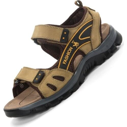 Men Breathable Leisure Beach Sandals Male Summer Outdoor Flat Shoes Classic Rubber Sole Men Shoes EU Size 38-46 AA60050