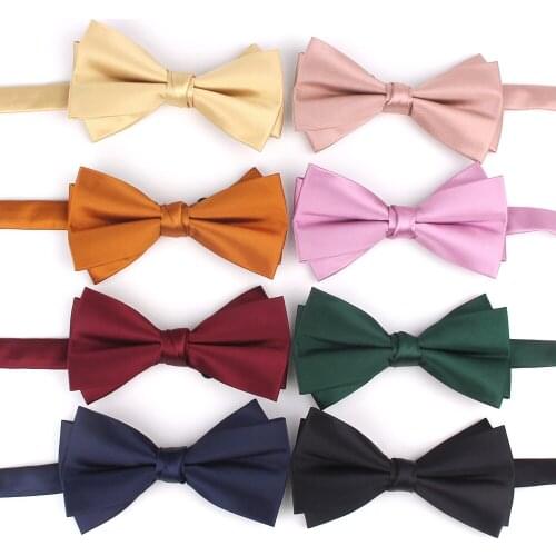 New Men Bowtie Casual Leather Bow tie For Men Women Adult Bow Ties Cravats Male Solid Color Bow knot Party Wedding Black Bowties