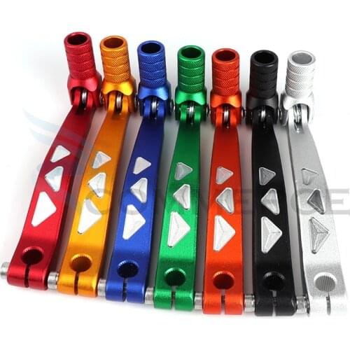 Dirt Pit Bike CNC Aluminum Folding Gear Shift Lever RED For KAYO BSE Apollo Xmotos SSR CRF KLX 50 70 90 110 125 140 150 160 cc