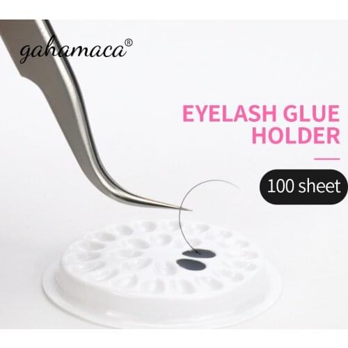 Wholesale Flower Shape Eyelash glue holder Glue Gasket Adhesive Pallet Eyelash Extension glue pads stand on eyelash