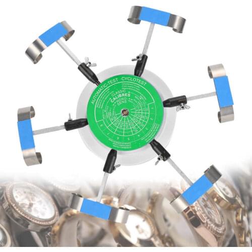 Professional Alloy Mechanical Watch Test Winder Machine Automatic Watches Testing Repairing Tools Hold 6 Watches EU Plug 220V