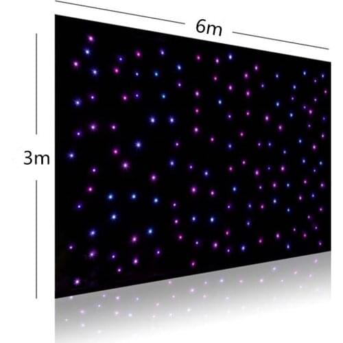 Stage background 3Mx6M LED Star Curtain RGBW/RGB Colored LED Stage Backdrop LED Star Cloth for Wedding Decoration