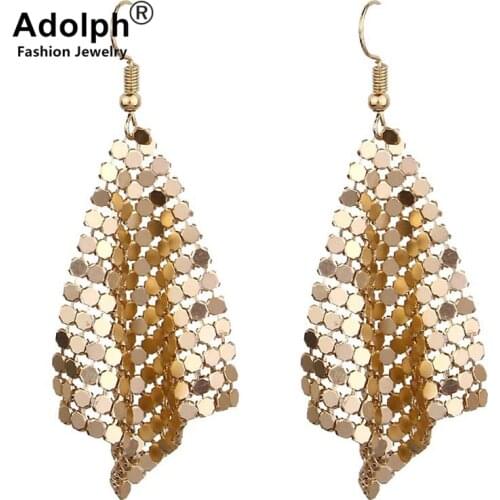 Adolph Star Jewelry Charm Sequin Drop Earrings New Geometric Round Shiny Dangle earring jewelry women sales