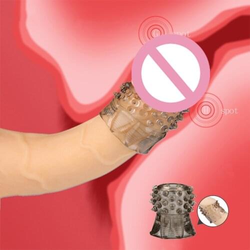 Dick Silicone Sleeve Vibrators Adults Sex Toy For Men Vagina Condom Ribbed Multi Functional Dildo Girth Enhancer Anal Butt Plug