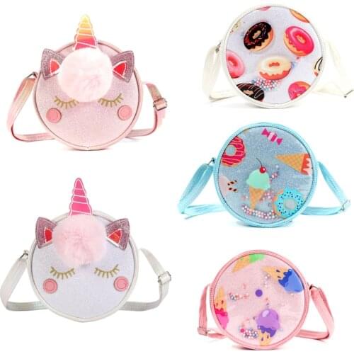 Cute Childrens Mini Clutch Bag 2021 Kawaii Unicorn PVC Transparent Crossbody Bags for Kids Small Coin Pouch Girls Wallet