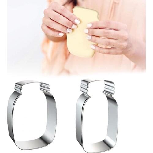 1 Set Creative Biscuit Mold Delicate DIY Stainless Steel Bottle Shape Easy to Demold Baking Cookie Cutter for Party Bakery