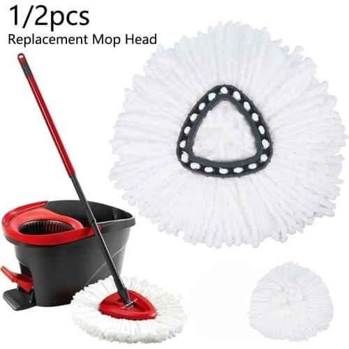 2 Pack Replacement Mop Head 360 Degree Rotating Spinning Mop Microfibre Heads for Mop Head Replacement Microfibers Mop Home
