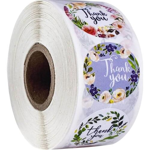 500 Pieces Thank You Stickers Seal Labels Paper Decoration Sticker For Handmade Wedding Gift Labels Stationery Stickers