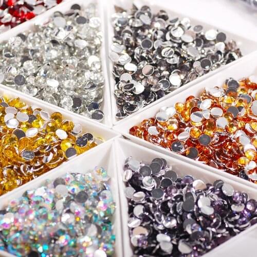 6MM Crystal Rhinestones The Shape Of Round Gems FlatBack Resin Diamond For DIY Clothing Jewelry Decoration 10000pcs/Bag