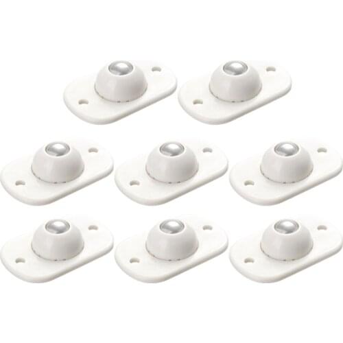 8pcs Adhesive Casters Stickey Storage Box Wheels Pulley For Cabinet Drawer Trash Can Universal Furniture Hardware Wheel Roller