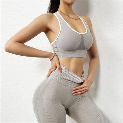 Seamless Sports Yoga Bra For Women Fitness Crop Top Cup A-D Running Gym Training Athletic Wear Female Push Up Workout Sportswear